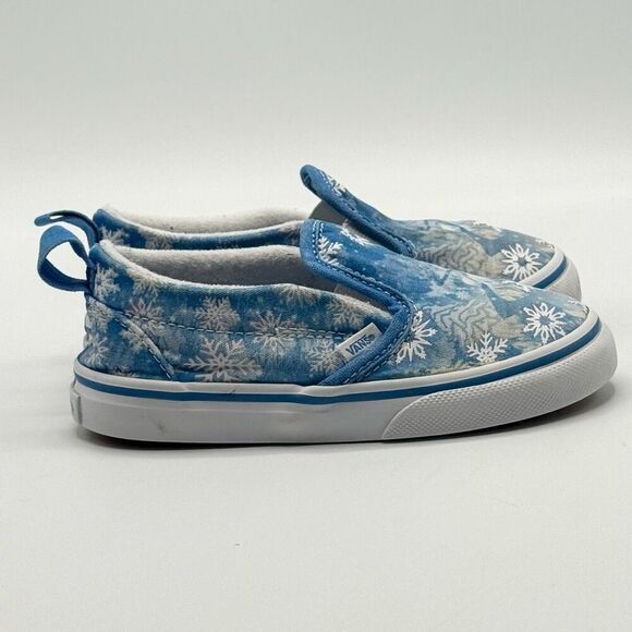 Vans Frozen Winter Theme Aplix Slip On Sneakers - Toddler US 9 - Picture 4 of 12